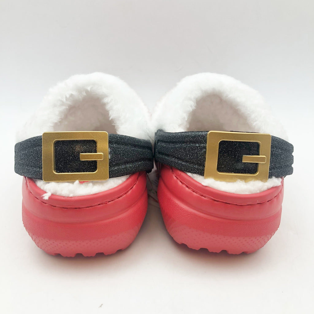 Crocs Little Kids Santa Classic Clogs Size C 10 Festive Red White Black NWT