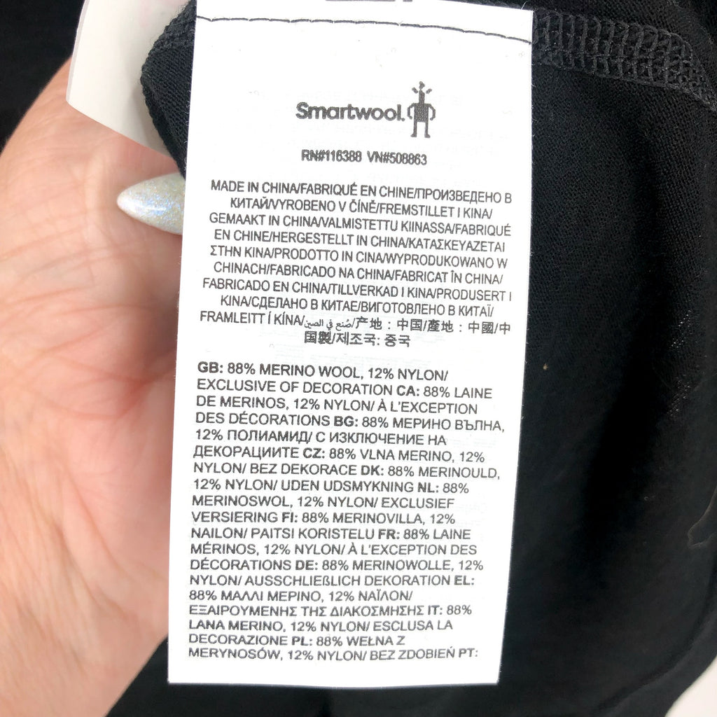 SMARTWOOL Men's Merino Short Sleeve Tee Large Black Crewneck Stretch NWT