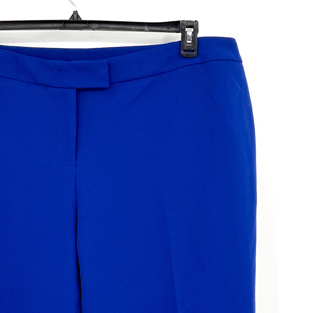 ANNE KLEIN Bowie Straight Ankle Pants 20W Magritte Blue Flat Front NWT