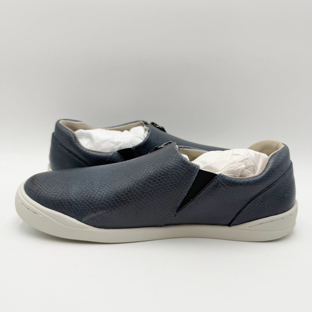 SoftWalk Womens Arezzo Casual Sneakers Size 6 Wide Blue Snake Leather NIB