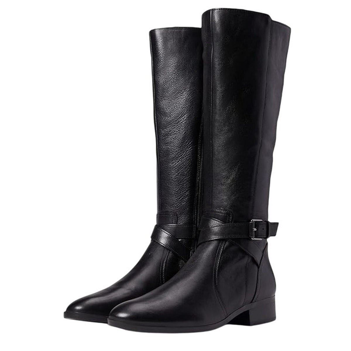 Naturalizer Womens Rena Knee High Boot 8.5M Wide Calf EU 38.5 Black Leather NWOB