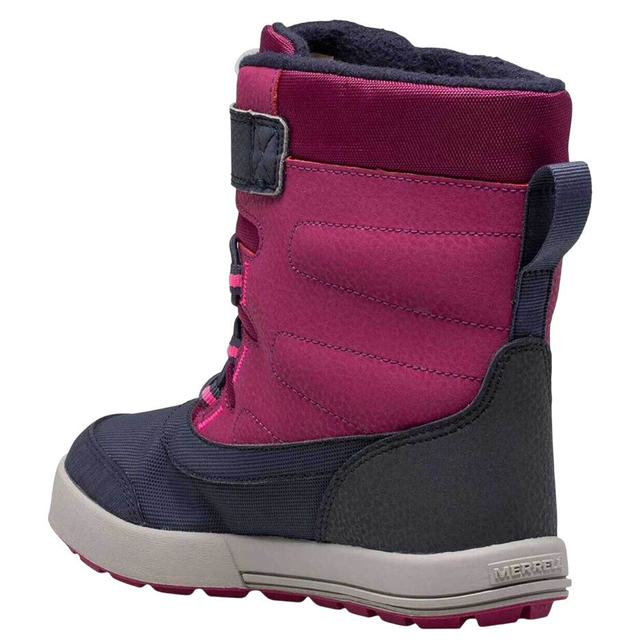 Merrell Kids Snow Storm Winter Boots US 7 M EU 38 Berry Navy Waterproof NIB