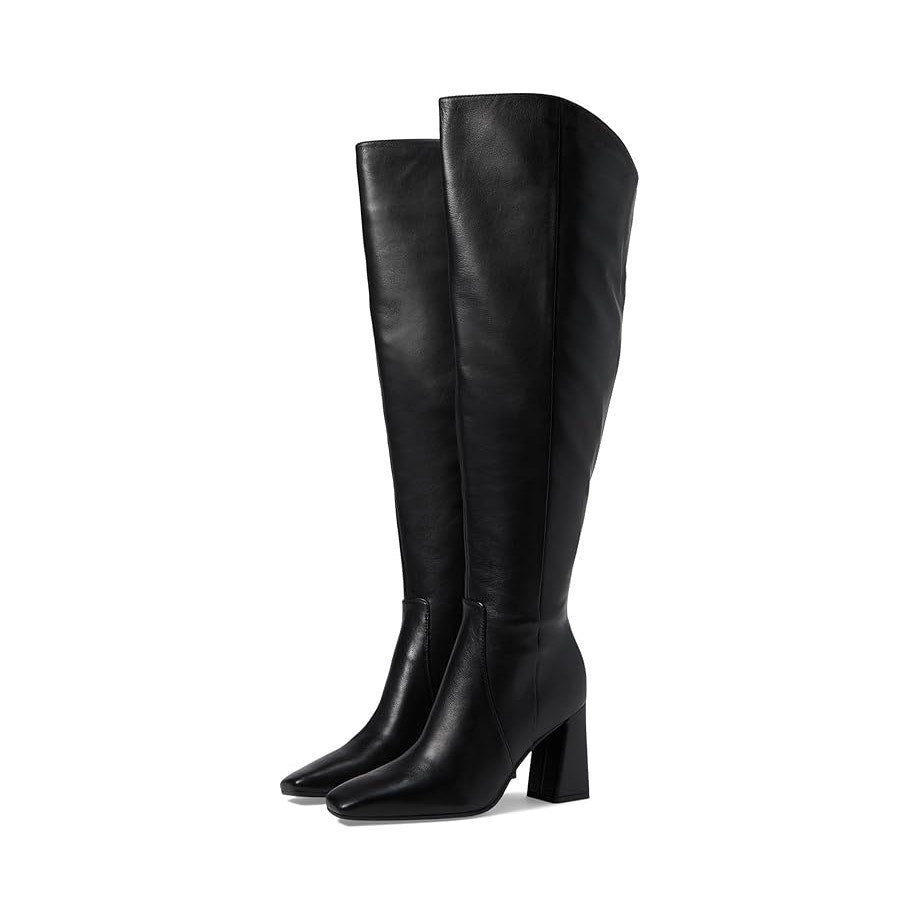 Naturalizer Womens Lyric Wide Calf Over the Knee Boots US 8 M Black Leather