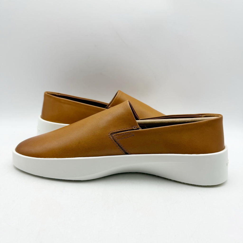 Wolf & Shepherd Womens Cruise Slip On Shoes Size 7 EU 38 Honey Brown White NIB