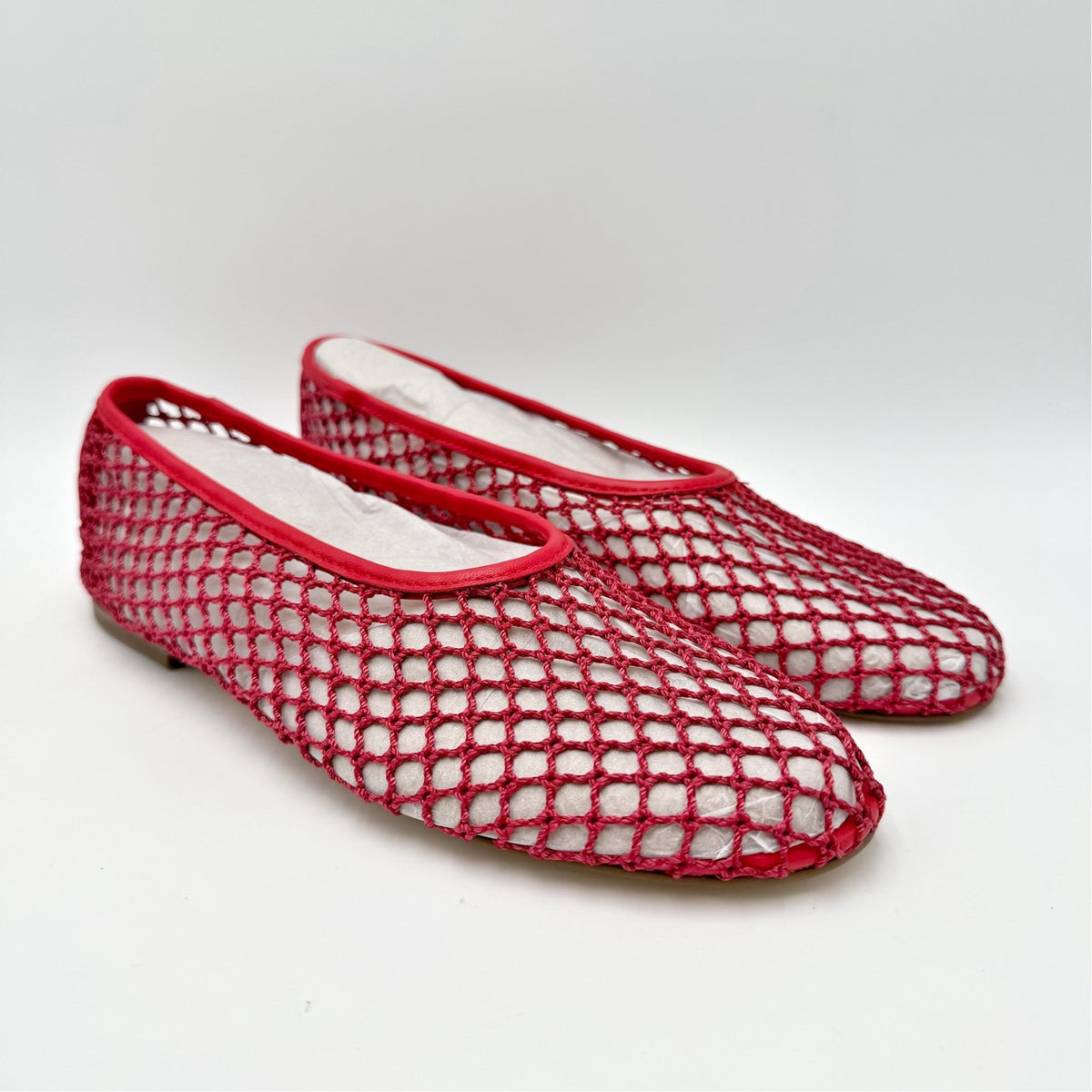 Marc Fisher Ltd. Womens Jazlyn Flats Size 8.5 M Red Leather NWOB