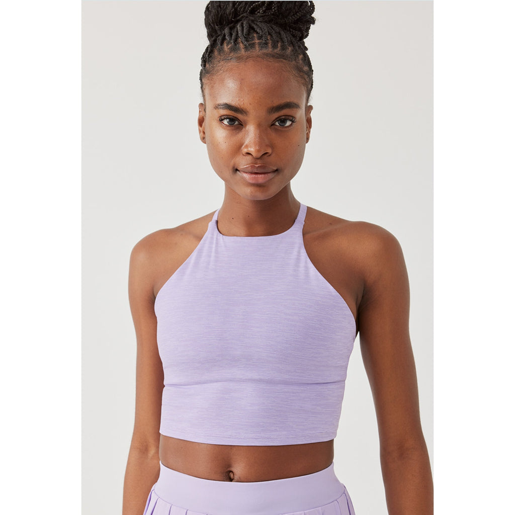 OUTDOOR VOICES Women's TechSweat Tank Top XL Wisteria Purple Criss-Cross NWT