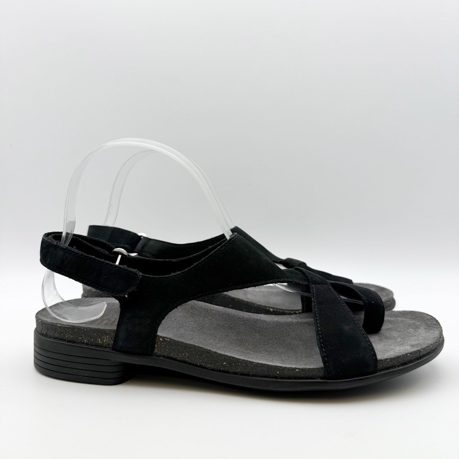 Munro Womens Meghan Asymmetric Slingback Sandal US 9 Super Slim Black NWOB