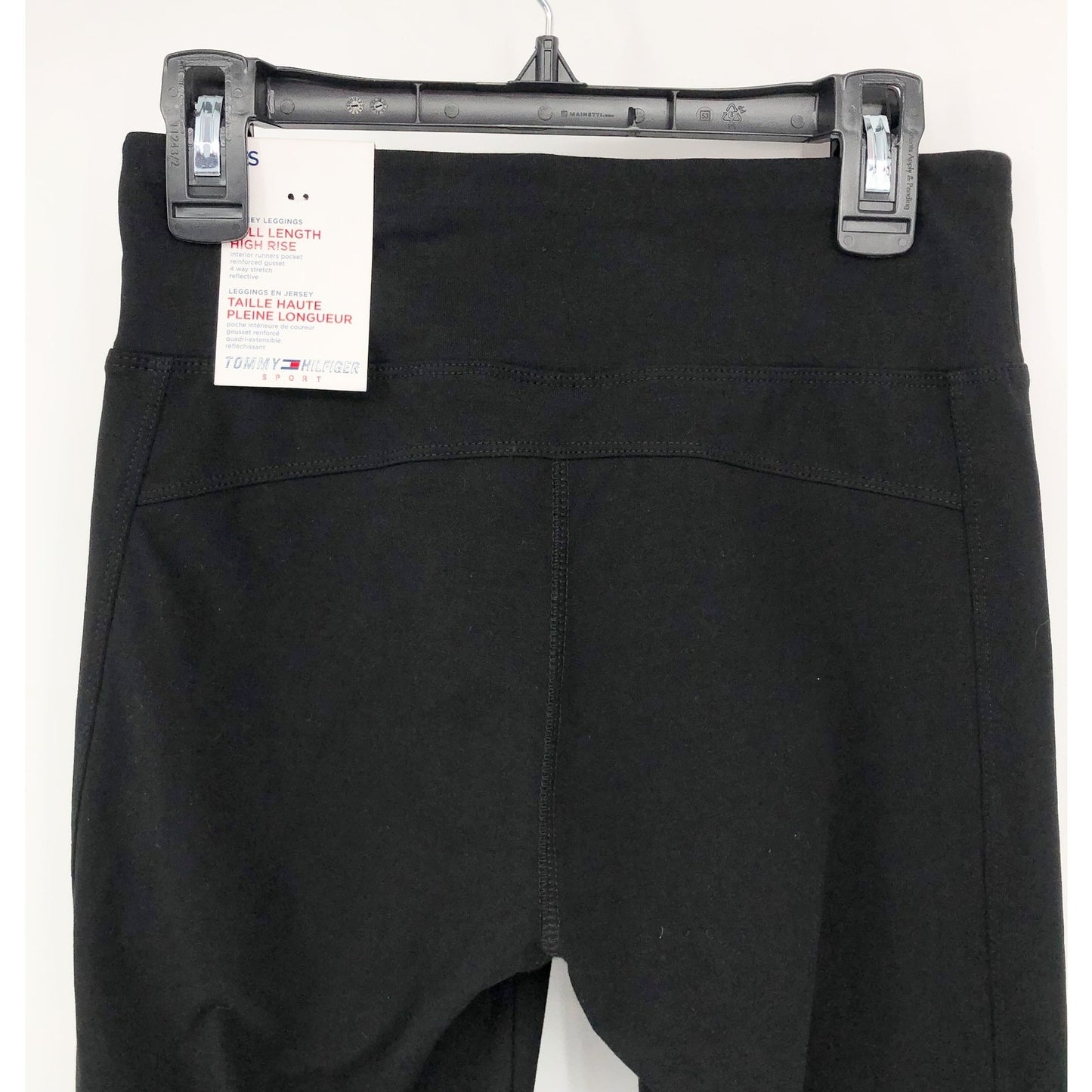 TOMMY HILFIGER SPORT Women's Performance Legging XS Black Jersey Stretch NWT