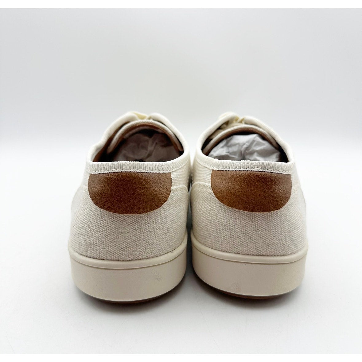 STEVE MADDEN Mens Fenta Casual Sneakers Size 9.5 M Cream White Fabric NIB