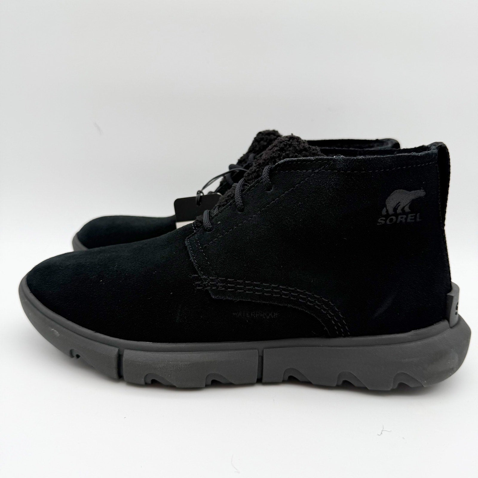 Sorel Women Explorer Next Drift Bootie US 6.5 EU 37.5 Black Suede Waterproof NIB