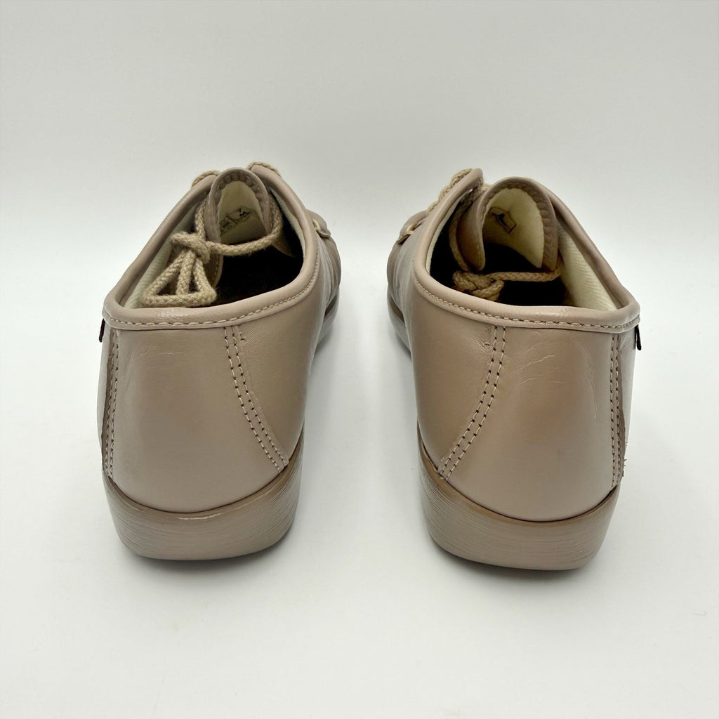 SAS Womens Siesta Comfort Tie Wedge Shoes US 7 M Mocha Tan Leather NIB