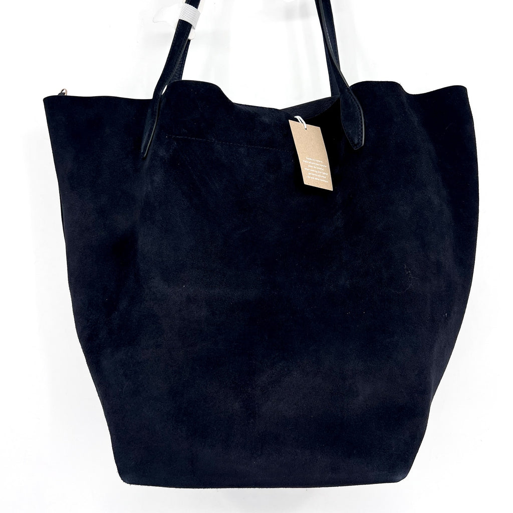 MADEWELL Women's The Oversized Shopper Tote Large Jet Blue Suede NWT