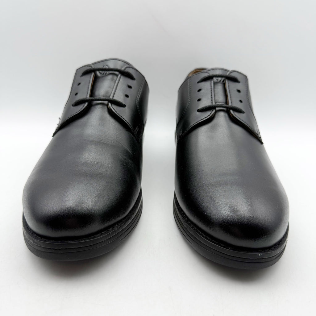 Johnson & Murphy Kids Upton Plain Toe Oxford Shoes US 7 M Black Leather NIB