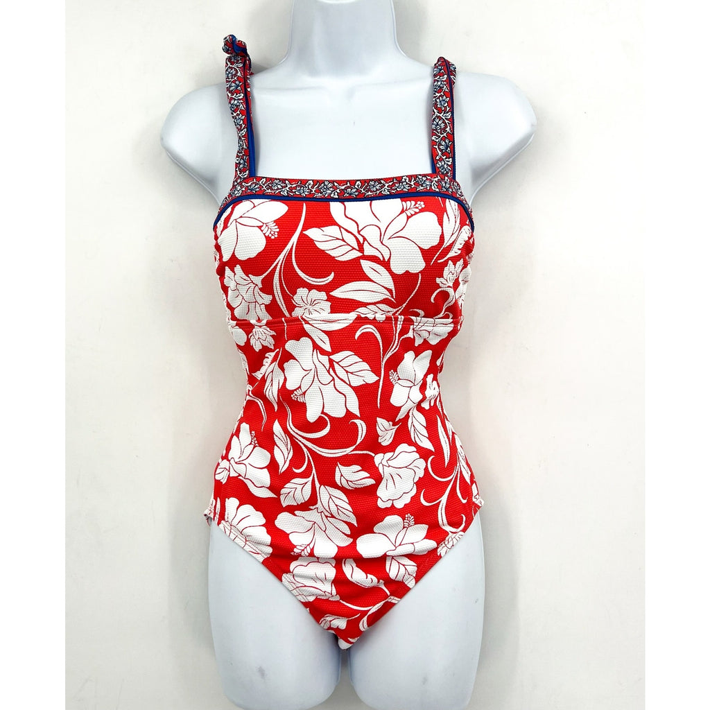 TOMMY BAHAMA Island Cays Fiori One Piece Swimsuit Size 16 Pink White Floral NWT