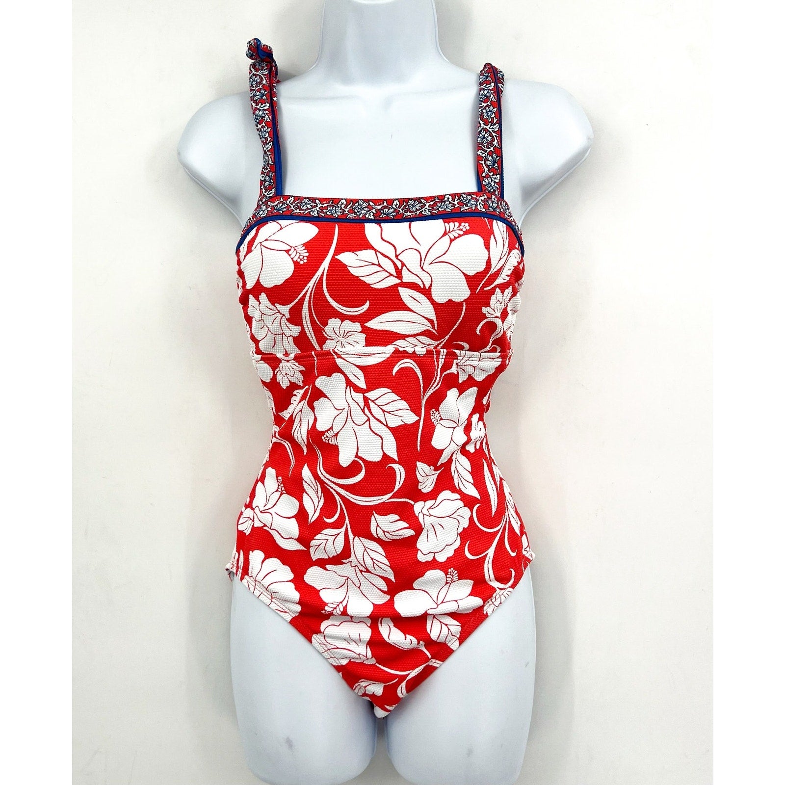 TOMMY BAHAMA Island Cays Fiori One Piece Swimsuit Size 16 Pink White Floral NWT