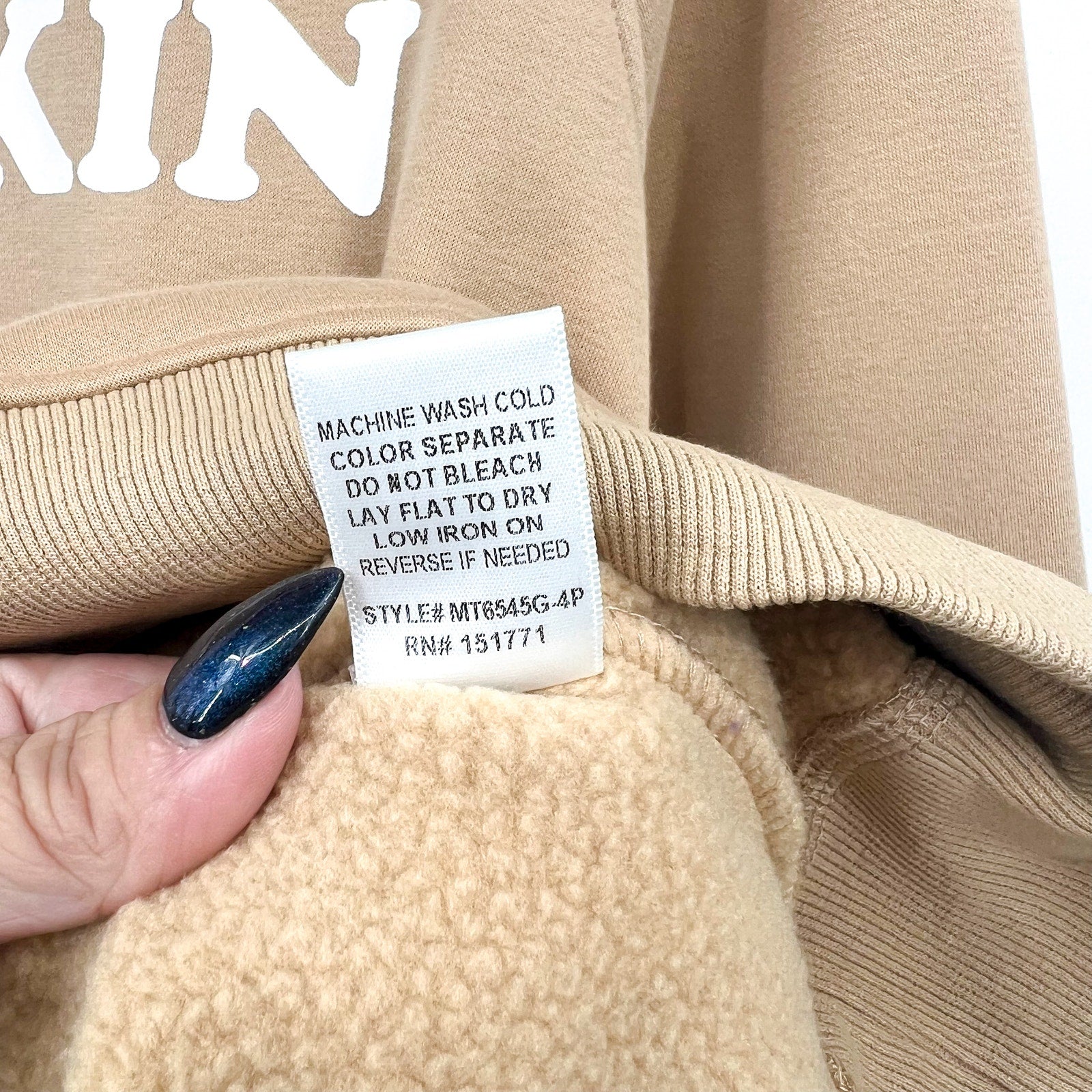 GILLI Pumpkin Spice Keeps Me Nice Crew Sweatshirt Medium Petite Tan NWT