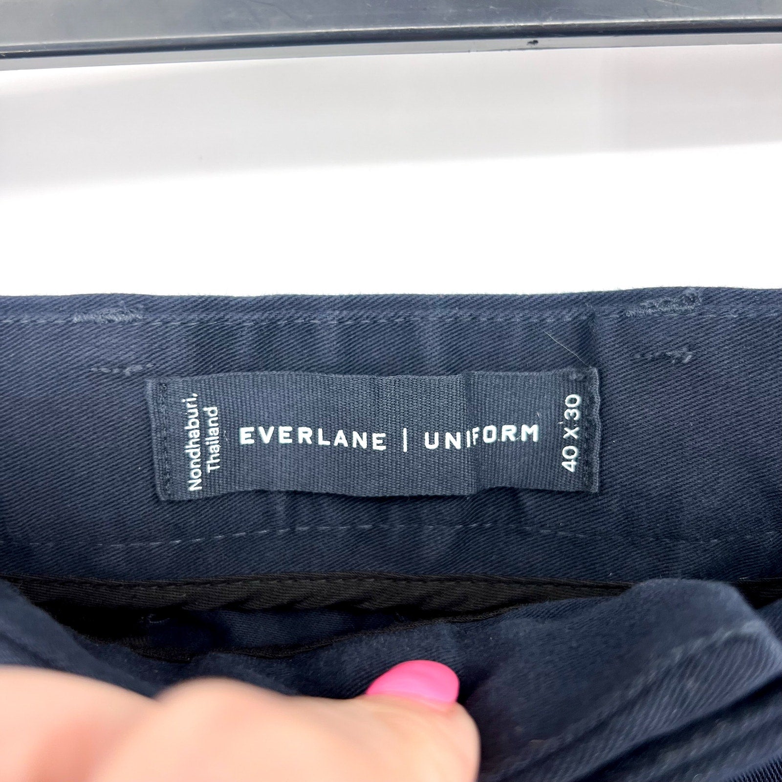 EVERLANE UNIFORM Men's The Performance Chino 40x30 Navy Blue Pants NWT