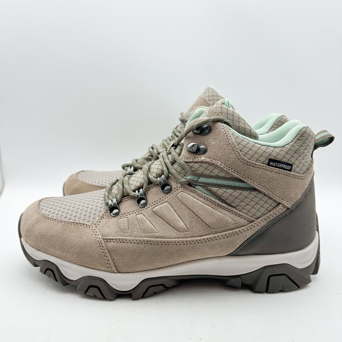 MAGELLAN OUTDOOR Womens Pro Explore Mid Trek Hiker Boots US 11 Beige WP NWOB