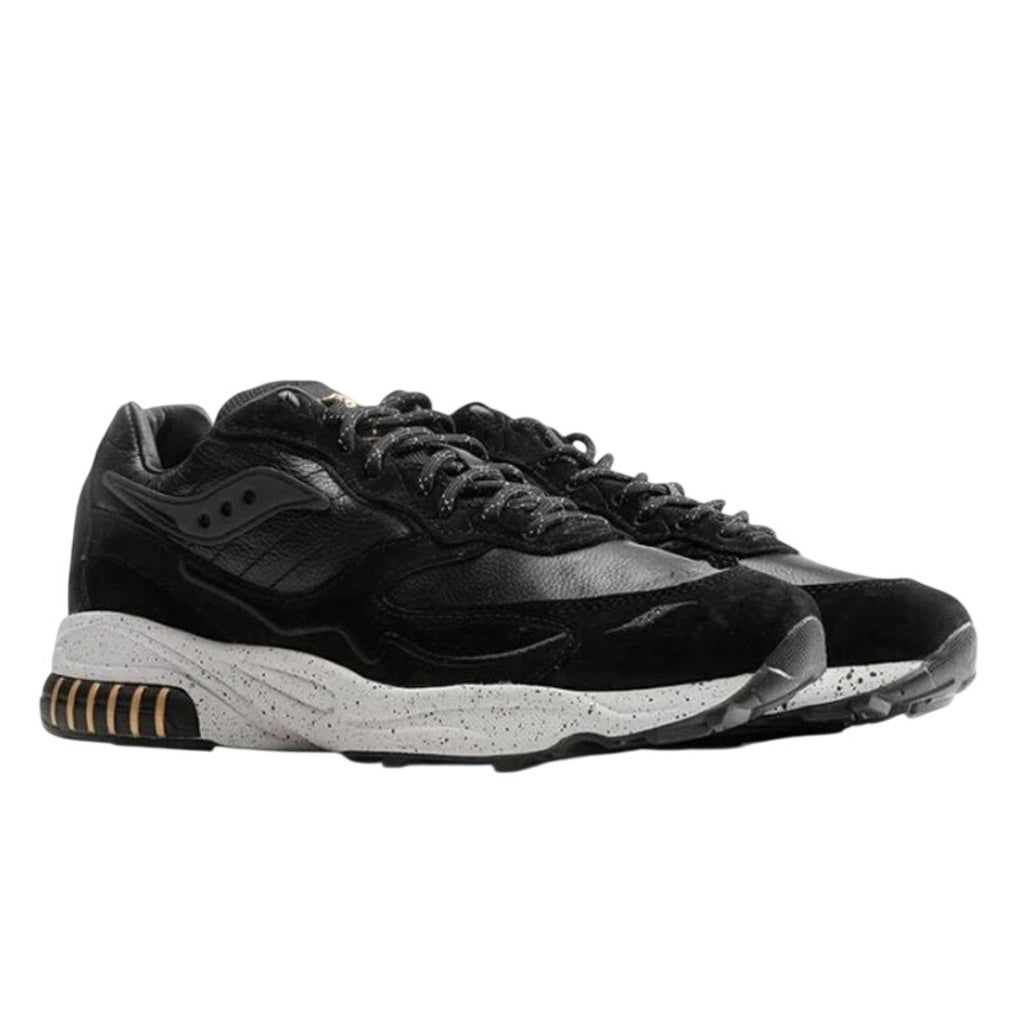 Saucony Mens 3D Grid Hurricane Sneaker US 8 EU 41 Black Suede Athletic NIB