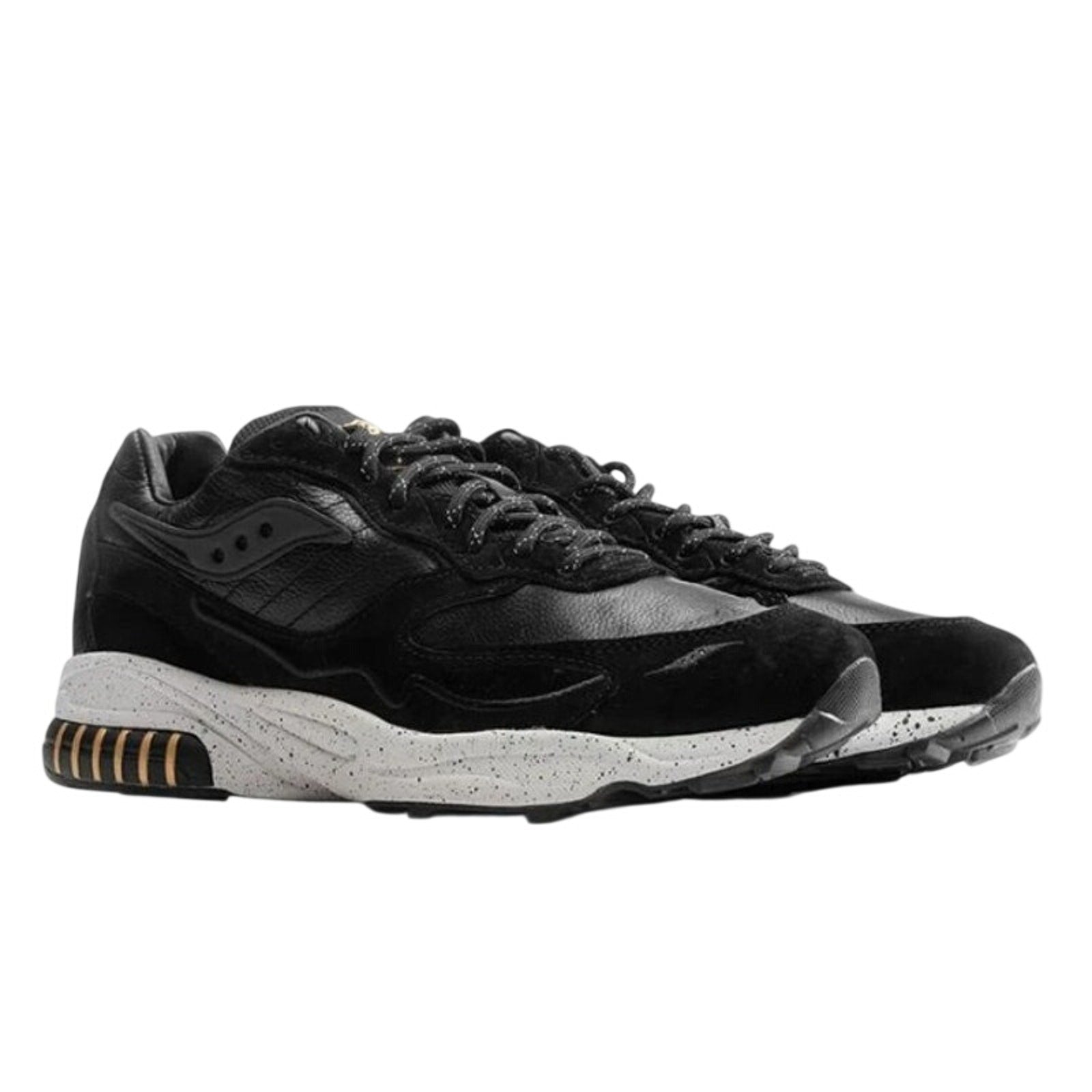 Saucony Mens 3D Grid Hurricane Sneaker US 8 EU 41 Black Suede Athletic NIB