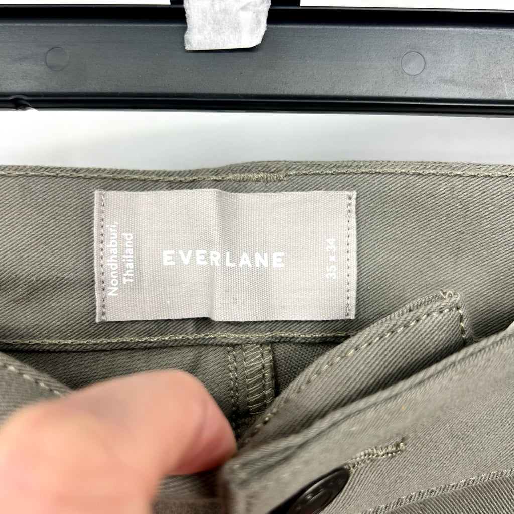 EVERLANE Men's The Performance 5-Pocket Pants 35x34 Green Chinos NWT