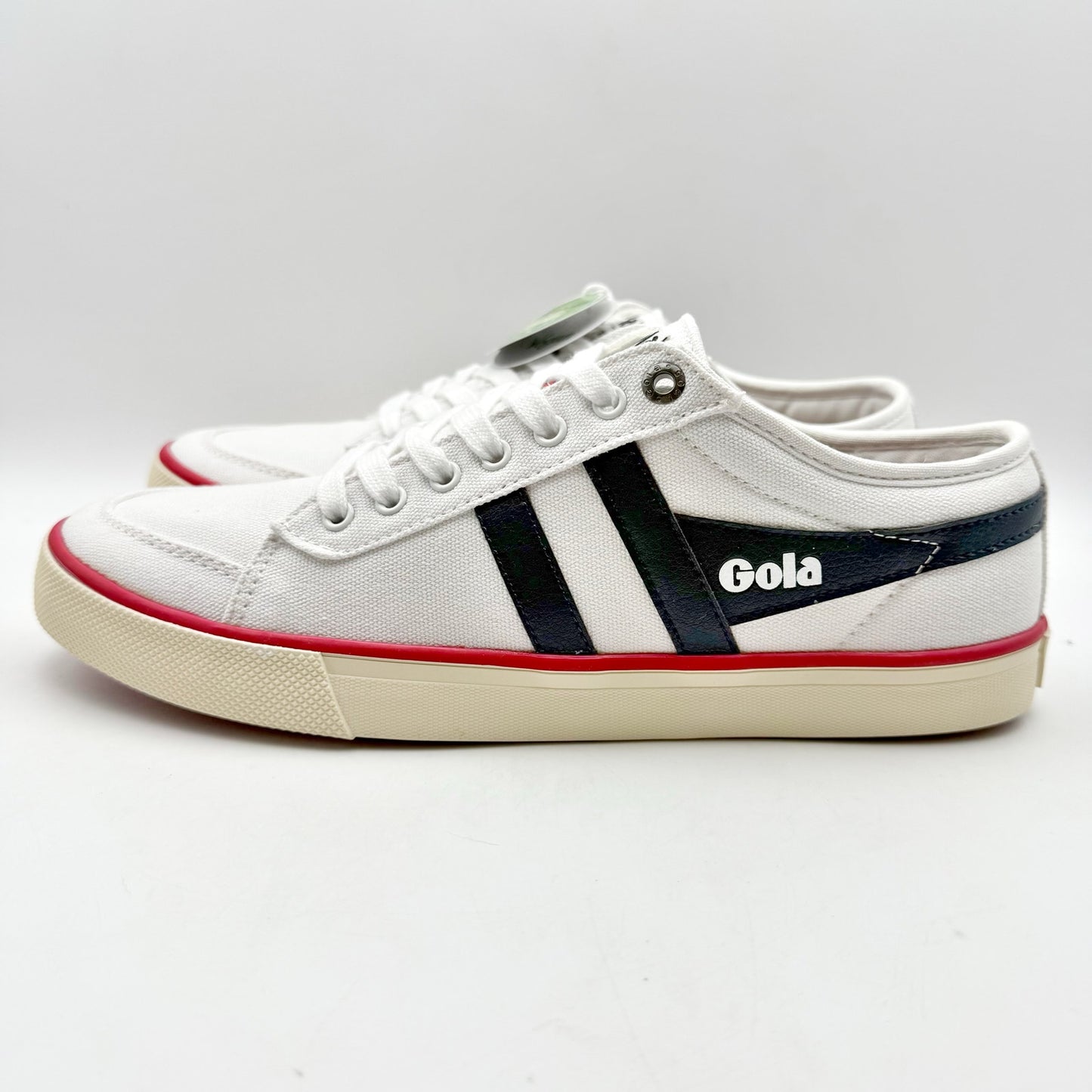 Gola Mens Comet Sneakers EU 43 US 10 White Navy Red Canvas NIB