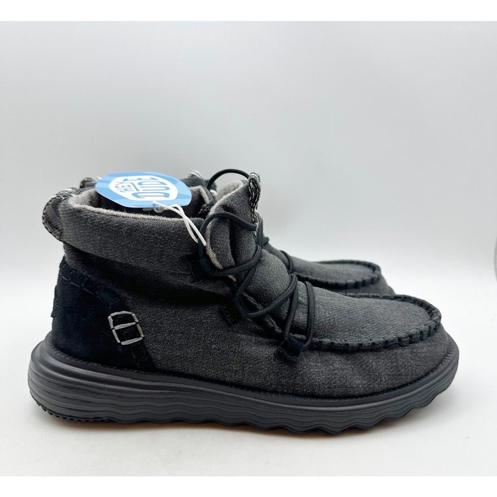 Hey Dude Womens Reyes Ankle Boots Size 8 EU 39 Black Gray NIB