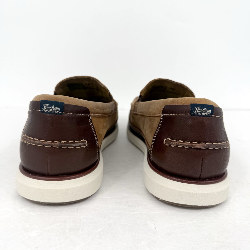 Florsheim Mens Tropics Moc Toe Venetian Loafers US 10.5 Wide Brown Leather NWOB