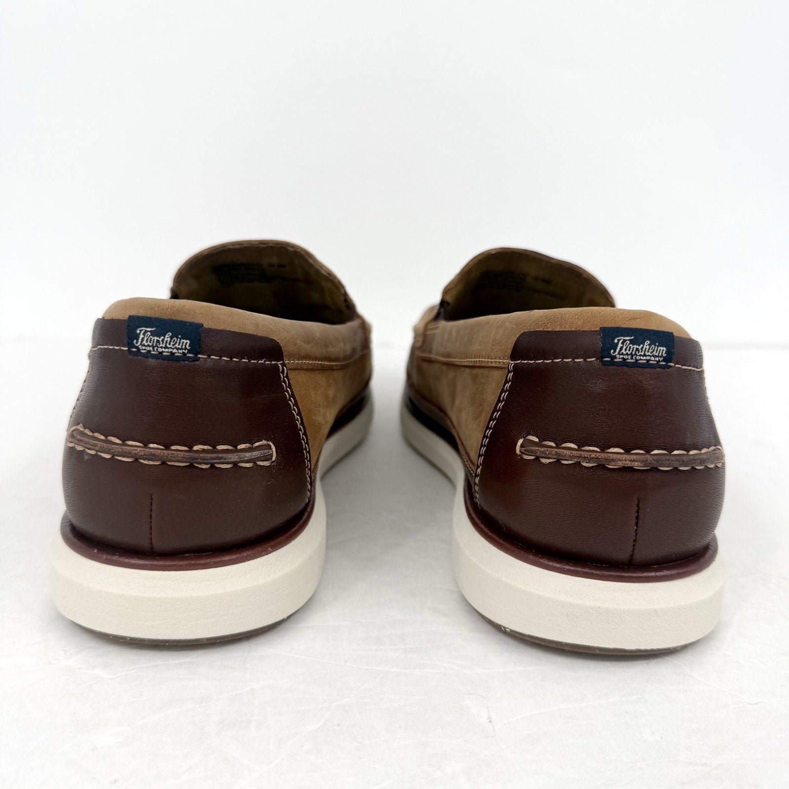 Florsheim Mens Tropics Moc Toe Venetian Loafers US 10.5 Wide Brown Leather NWOB