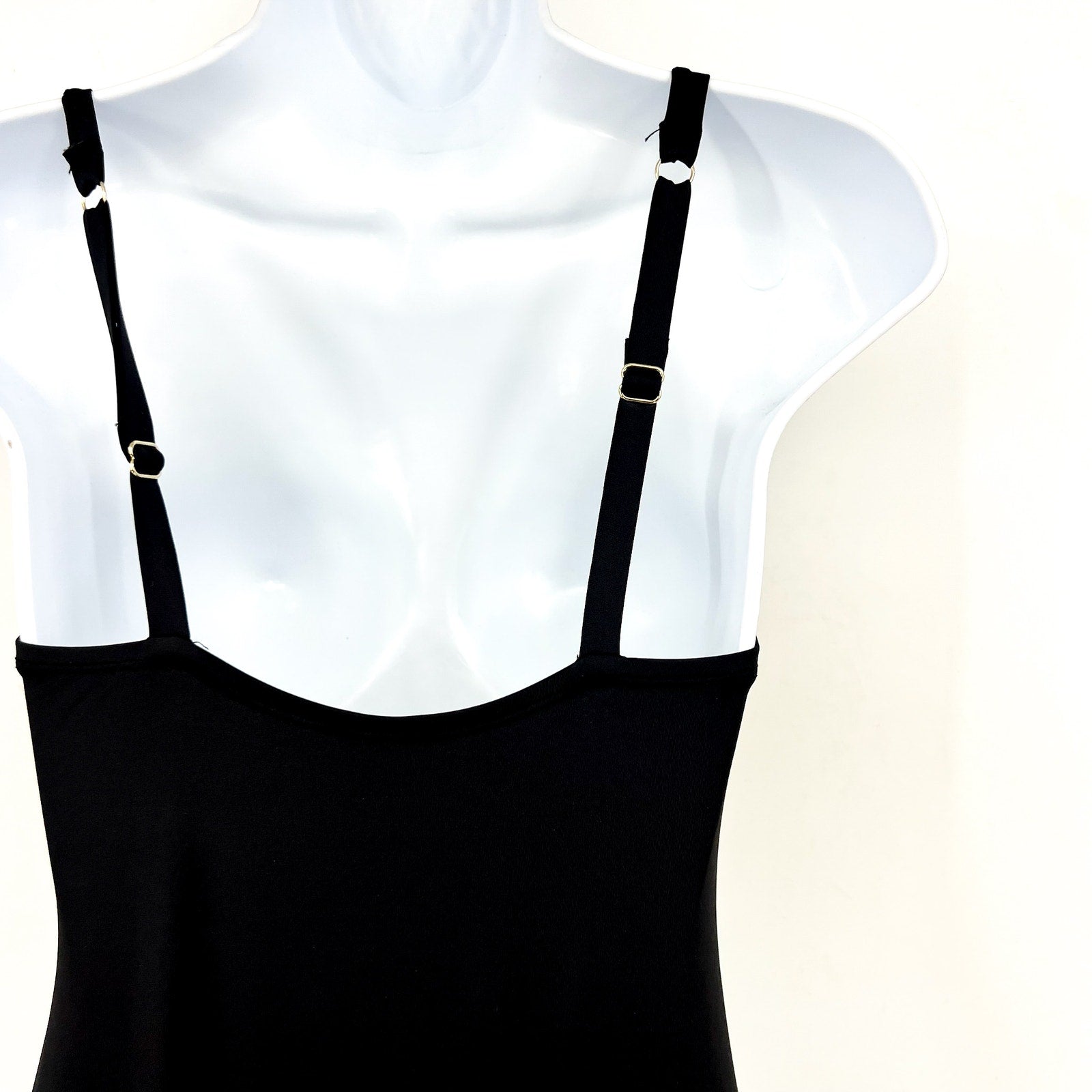 TOMMY BAHAMA Pearl Cross Front One-Piece Swimsuit Size 14 Black OTS NWT