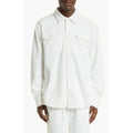 Advisory Board Crystals Mens Polar Shirt Jacket Medium White Fleece NWOT