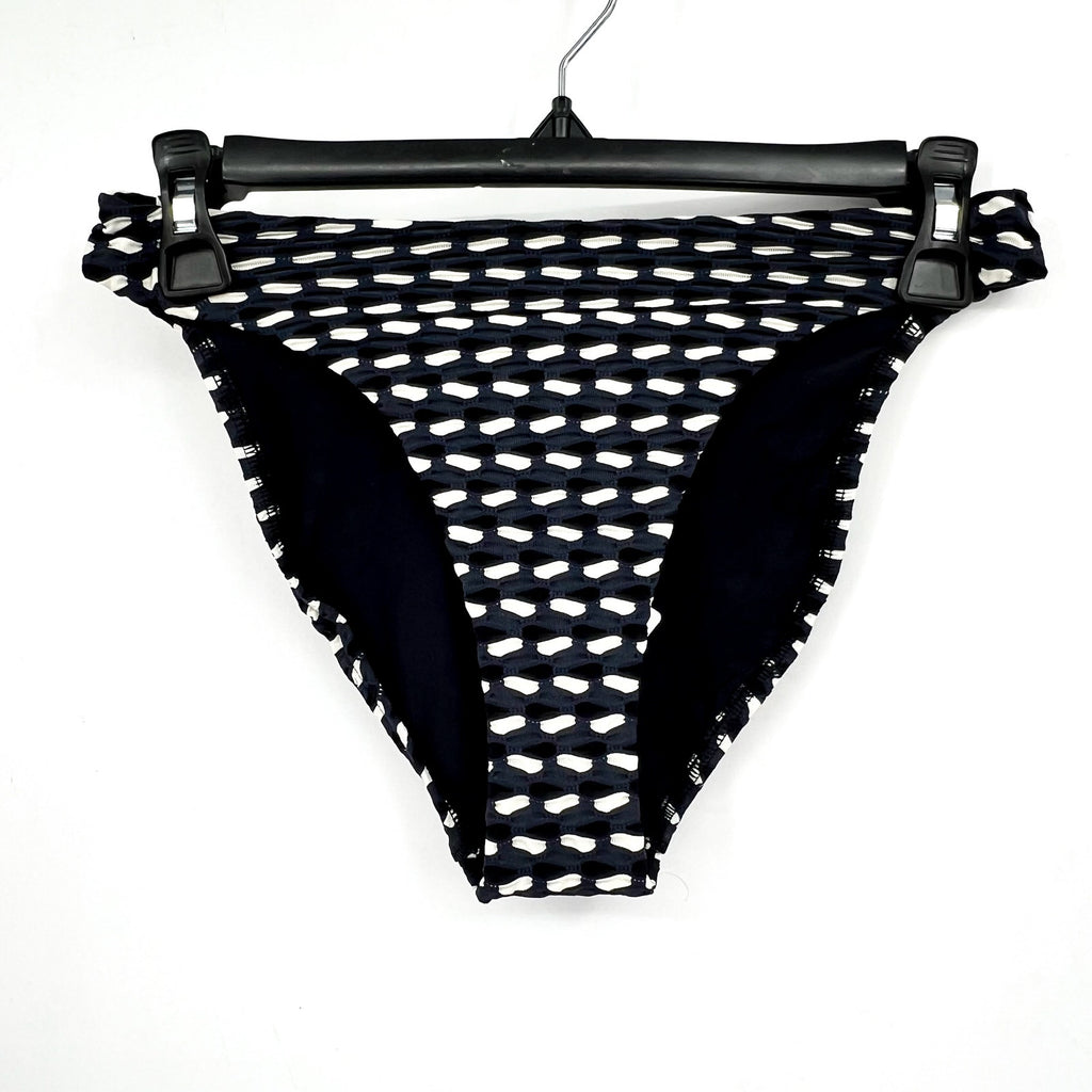 SEAFOLLY Women's Mala High Leg Bikini Bottom Size 6 Black Printed NWT