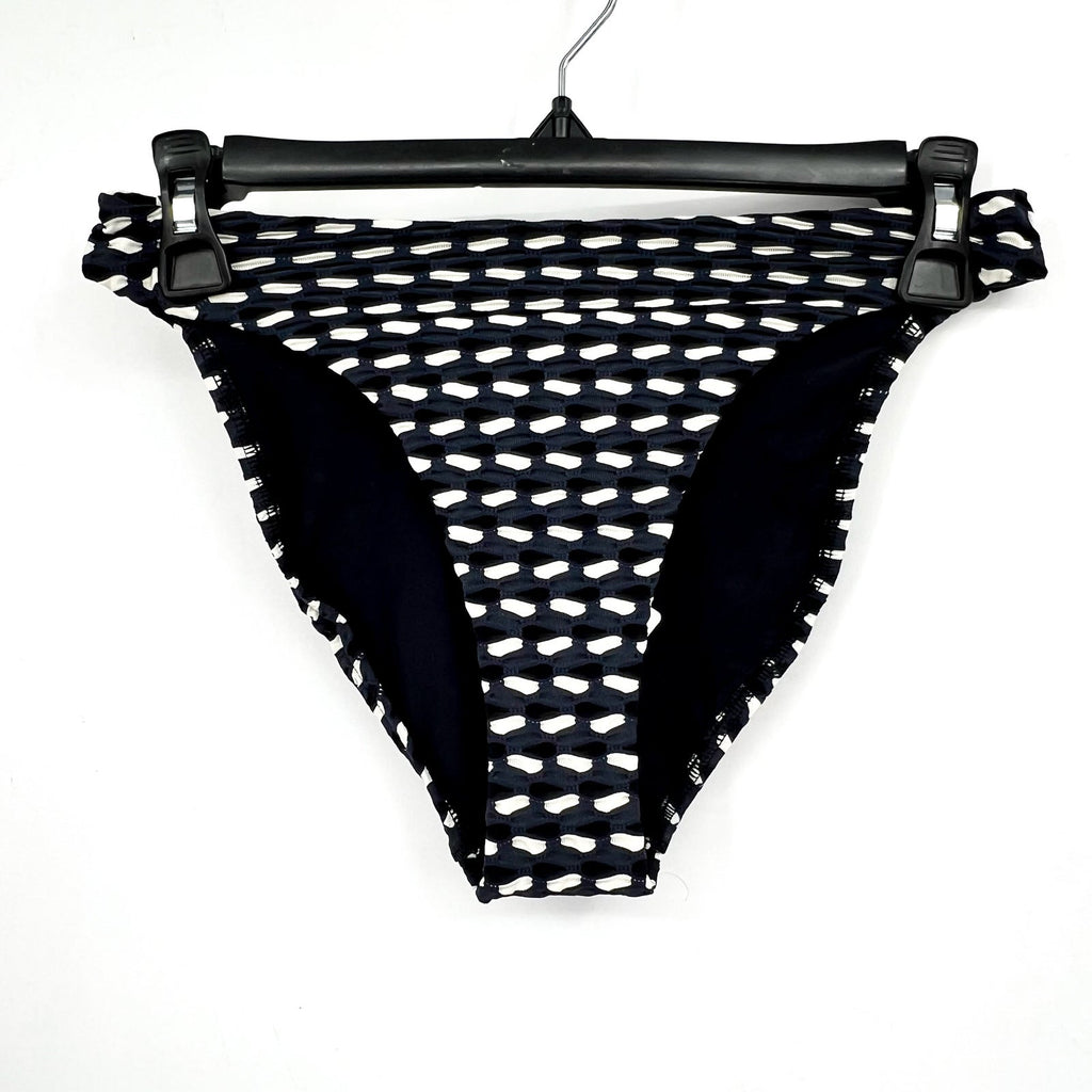 SEAFOLLY Women's Mala High Leg Bikini Bottom Size 6 Black Printed NWT