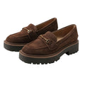 Sam Edelman Womens Lea Platform Loafers Size 8.5 M Brown Suede NIB