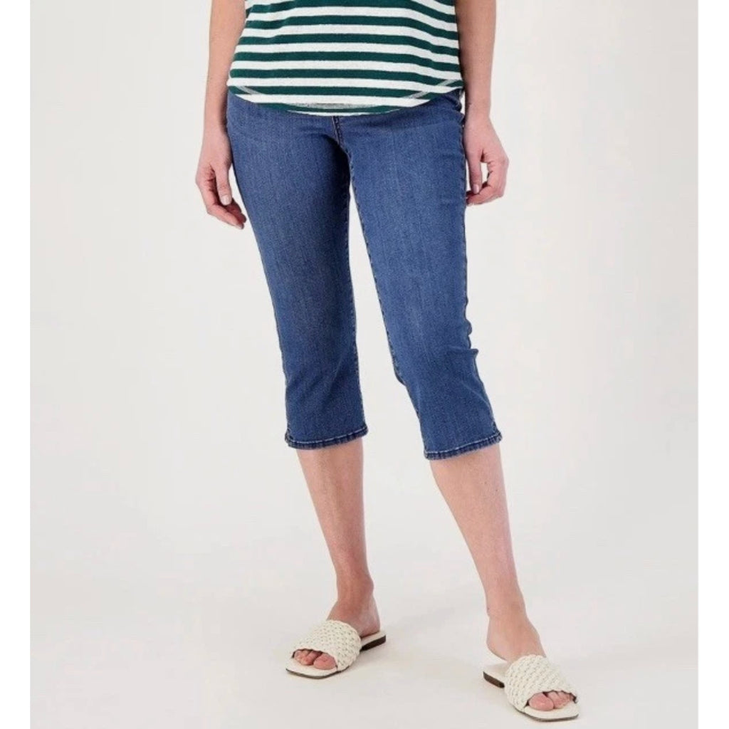 NYDJ Curves 360 Womens Slim Straight Crop Jeans Size 10 Caliente Blue NWT