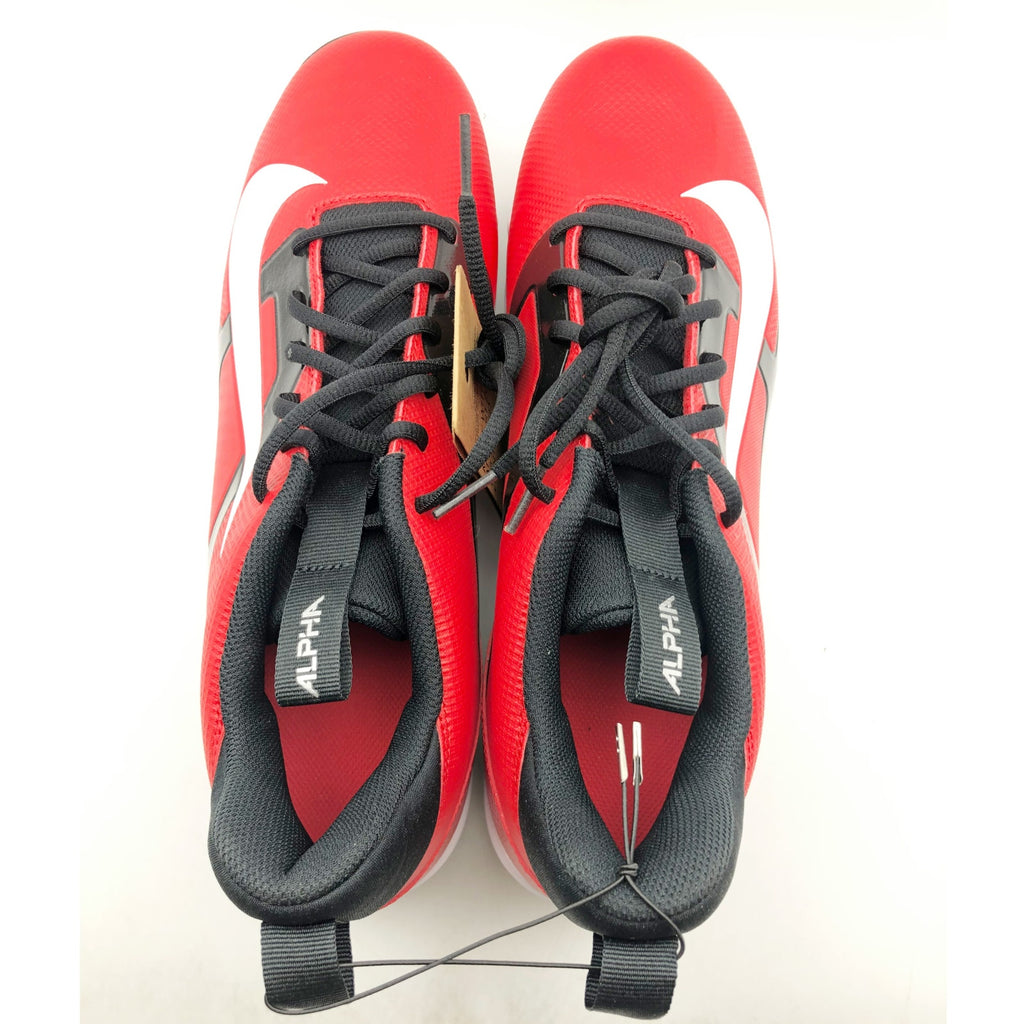 Nike Men's Alpha Menace 4 Shark Football Cleats Size 9.5 Red White NWOB