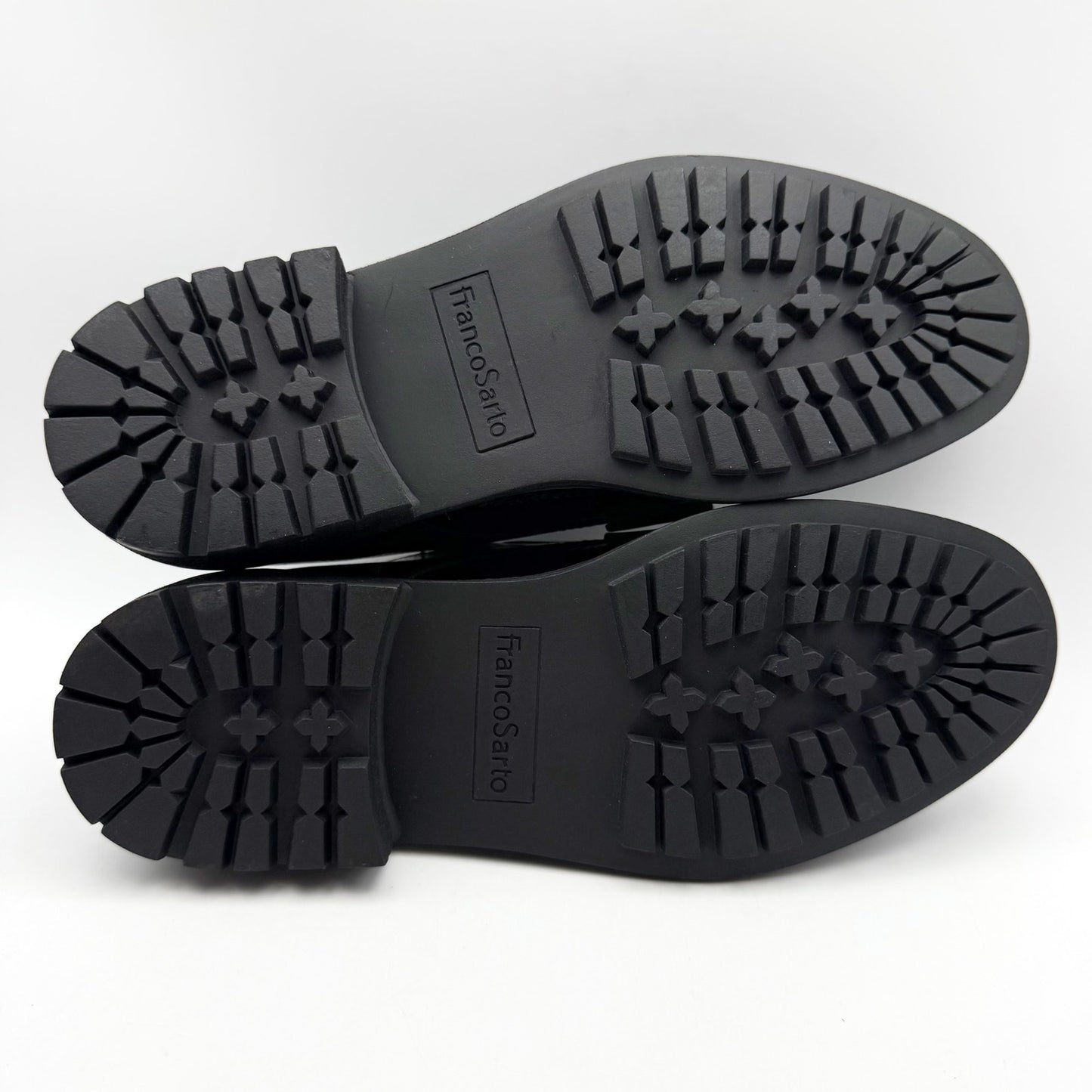 Franco Sarto Womens Sendra Lug Sole Derby Shoes US 7.5 M EU 37.5 Black NIB