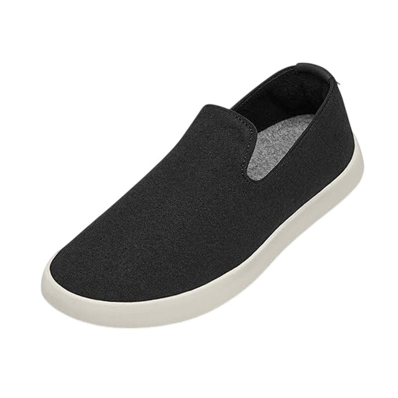 AllBirds Womens Lounger Loafers US 5 EU 35 Black White Wool Slip On NIB