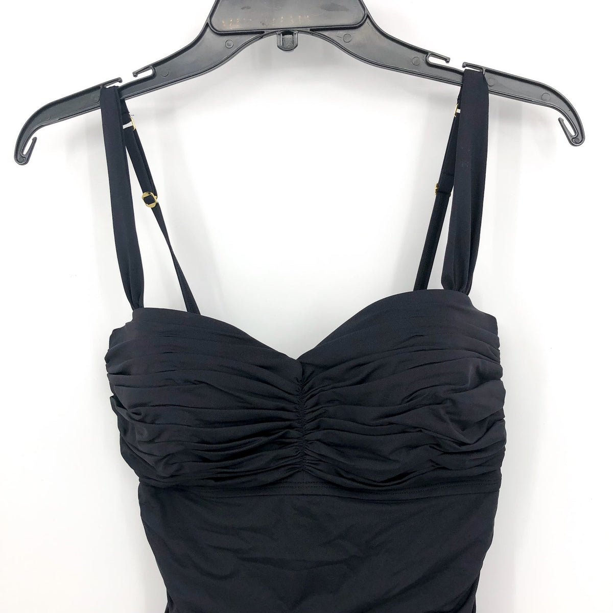 BLEU ROD BEATTIE Kore Bandeau One Piece Swimsuit Size 12 Black NWT