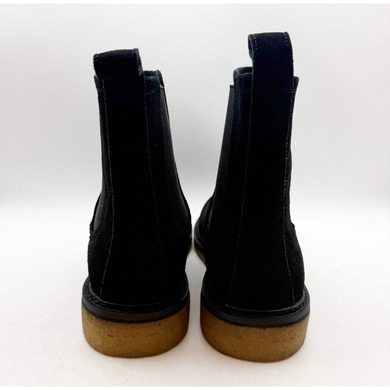 Saint Morta Men's Crepe Chelsea Boot US 8 Black Gum Suede Leather NIB