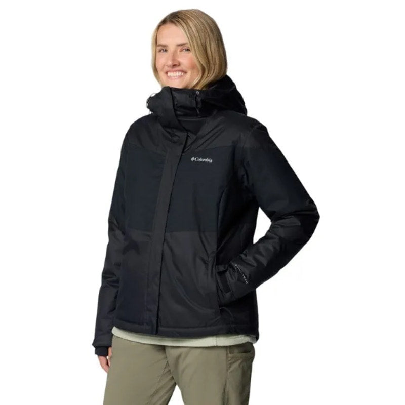 Columbia Womens Tipton Peak Insulated Jacket Medium Black Hood Winter Coat NWT