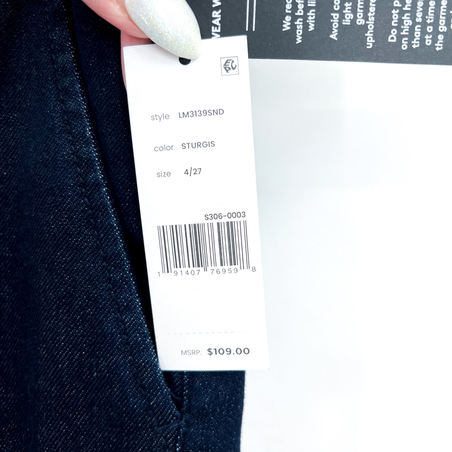 LIVERPOOL Women's Pintuck Trouser Jeans US 4 27 Blue Sturgis Midrise NWT