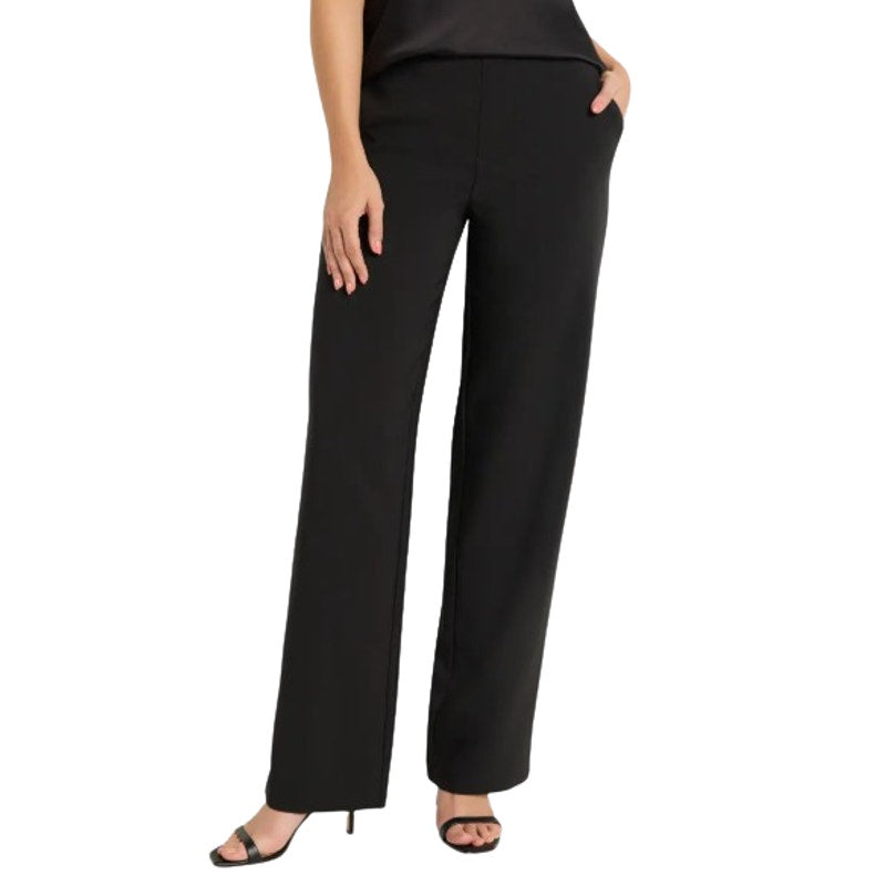 NIC + ZOE Women's Lenox Wide Leg Dress Pants Large US 12-14 Black Stretch NWT