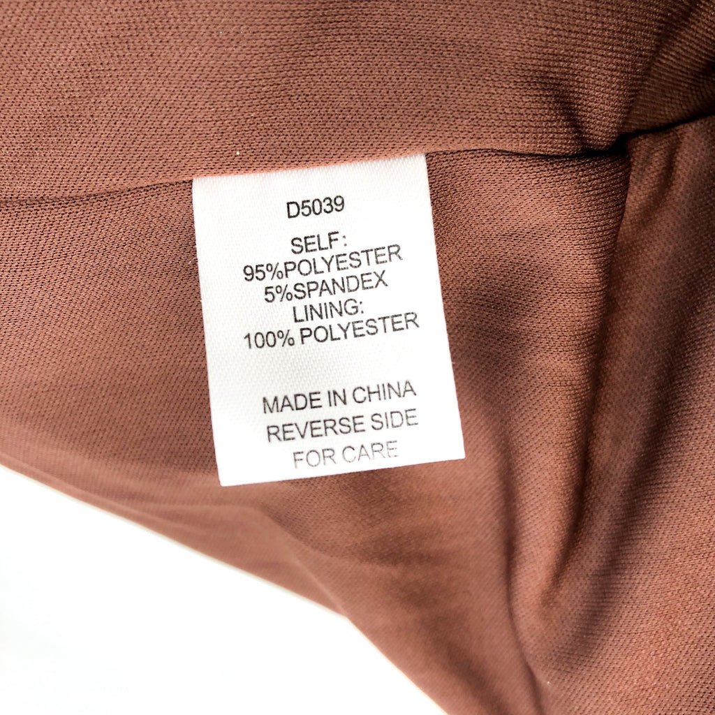 ALEXIA ADMOR Keaton Ruched Sheath Midi Dress Small Brown Short Sleeve NWT