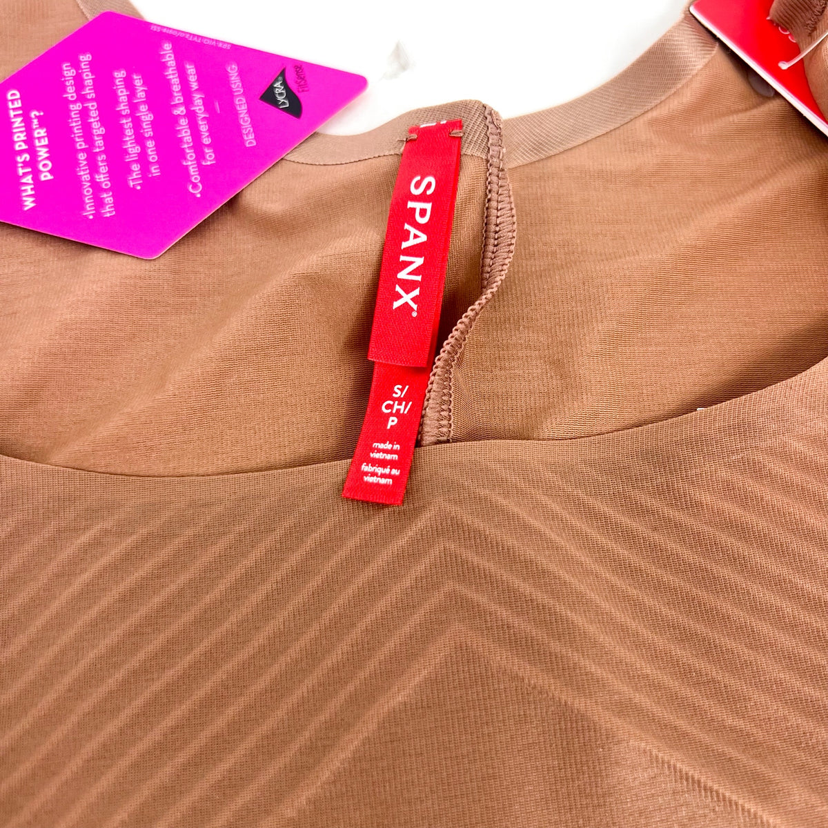 SPANX Open-Bust Mid-Thigh Bodysuit Small Cafe Au Lait 10235R NWT