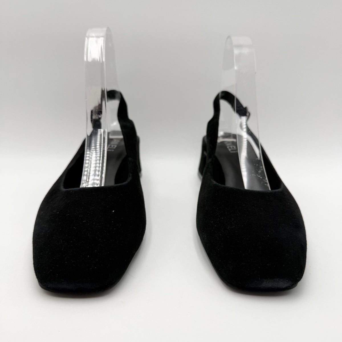 Vaneli Womens Darsy Slingback Heels Size 8 Wide Black Suede NIB