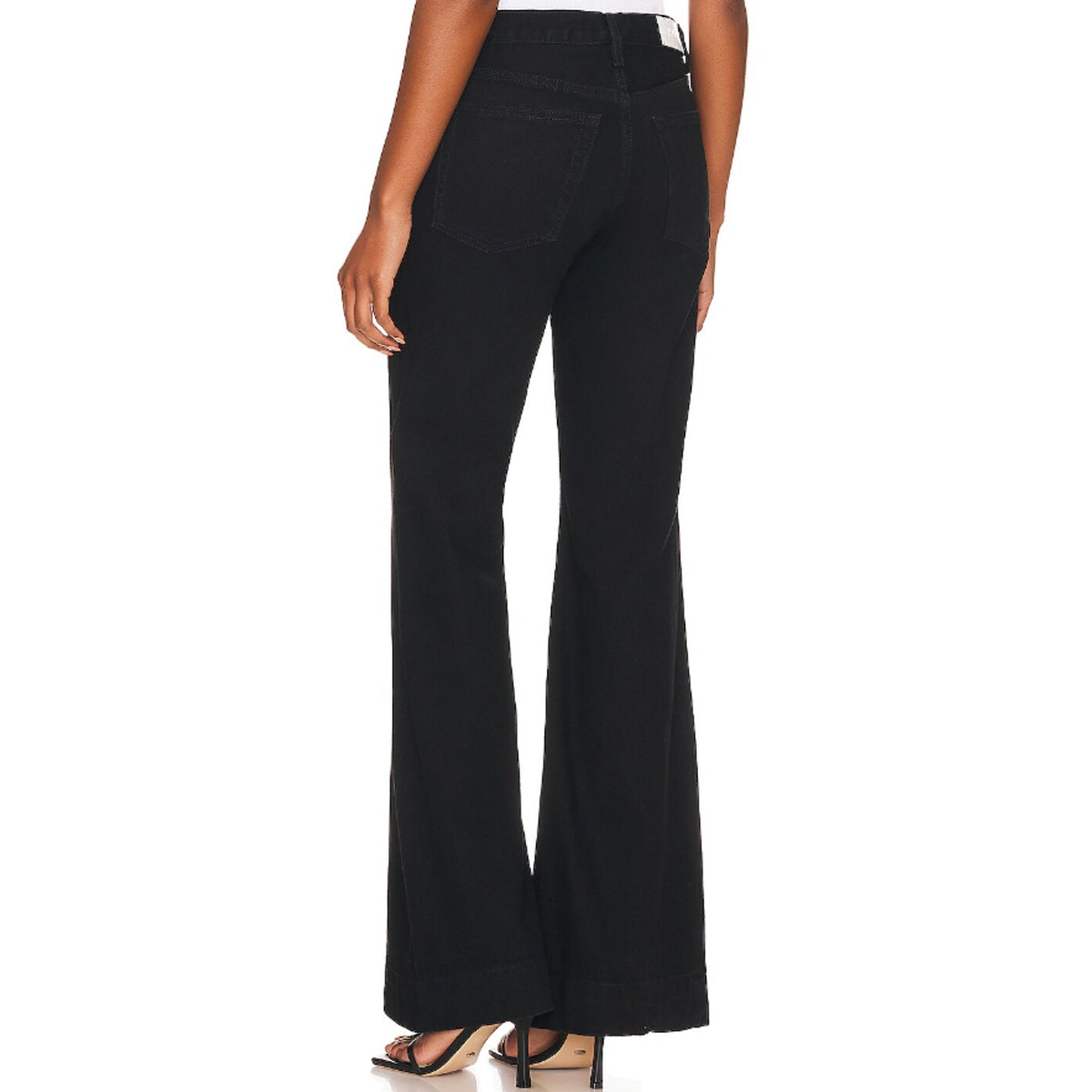 RE/DONE Womens Originals 70's Low Rise Bell Bottom Jeans Size 26 US 2 Black NWOT