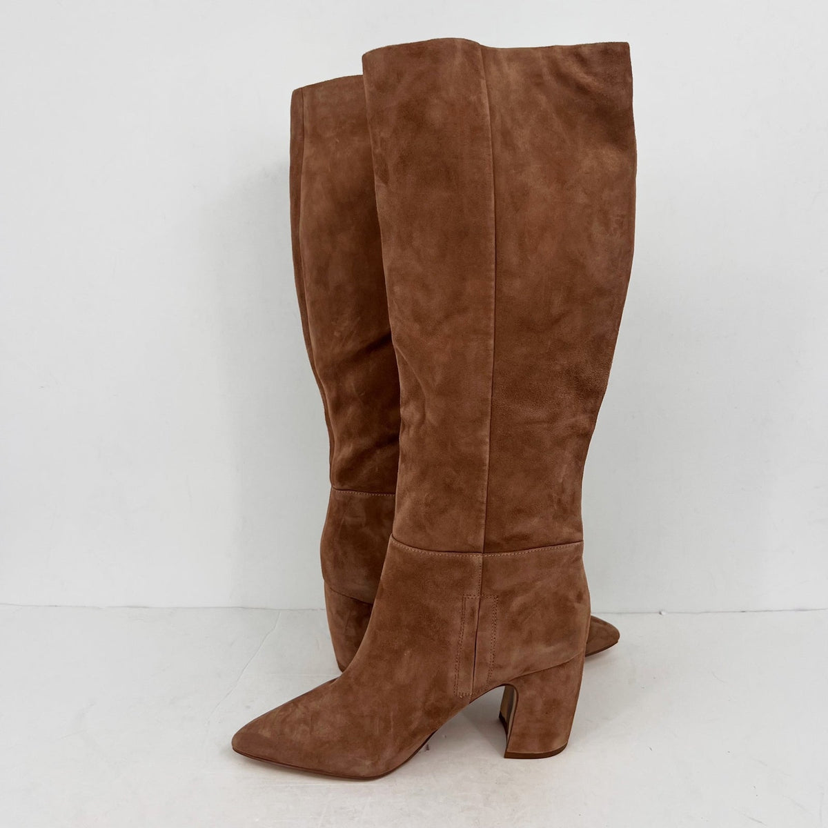 Sam Edelman Womens Hiltin Knee High Boots Size 10 EU 40 Tan Praline Suede NWOB
