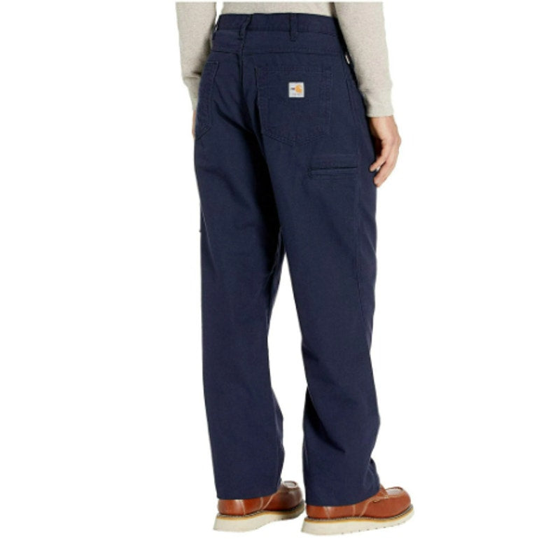 CARHARTT Men's FR Canvas Utility Pants 35x30 Navy Blue Loose Fit Midweight NWT