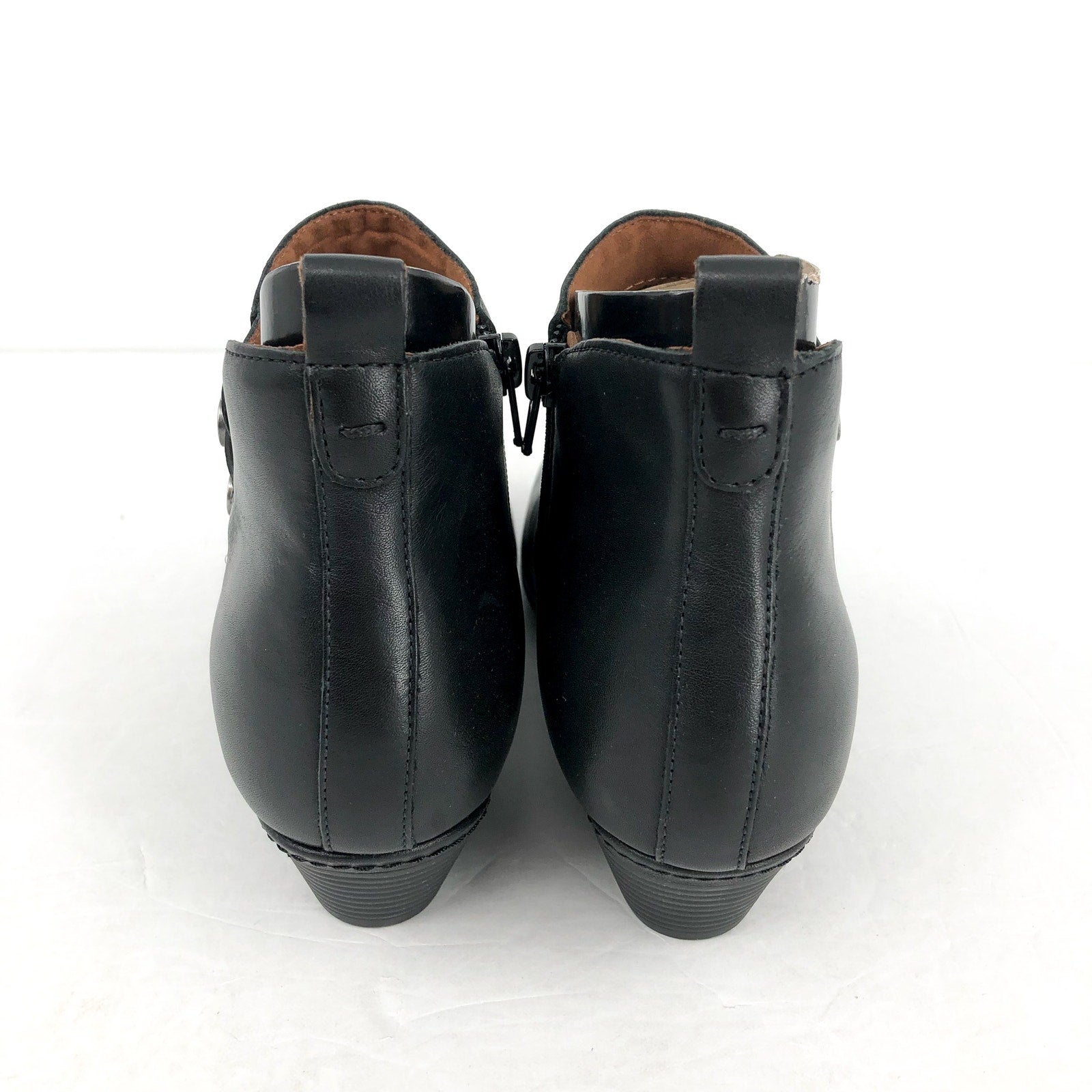 Cobb Hill Womens Larsa Ankle Bootie US 8 Wide EU 38.5 Black Leather NIB